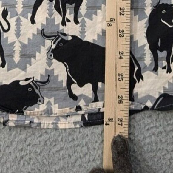 Rock & Roll Shirt XL Modern Fit Dale Brisby Bull Print Snap Southwestern - Picture 8 of 13